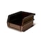 Triton Products Stacking Hanging Interlocking Bins, Polypropylene, Brown, 5-3/8" L x 4-1/8" W x 3" H, 6 CT 3-210BR-6 - alternate 2